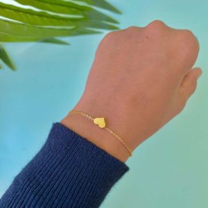 Pulseira Coração de aço inoxidável