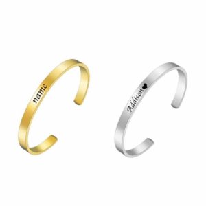 Pulseira Lisa Personalizado de Aço inox