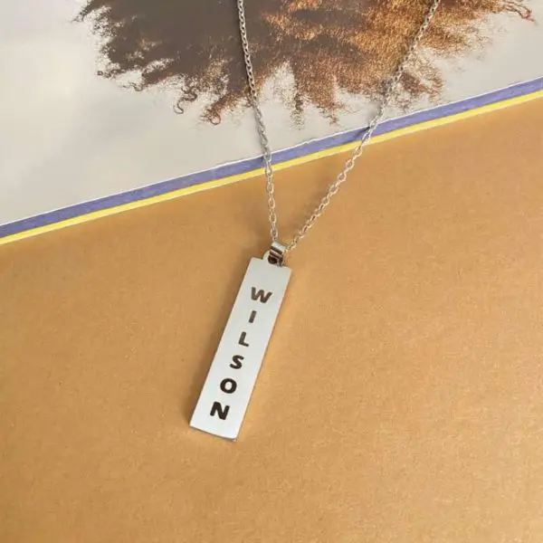 Colar Placa Retângulo Personalizado de aço inox - Image 2
