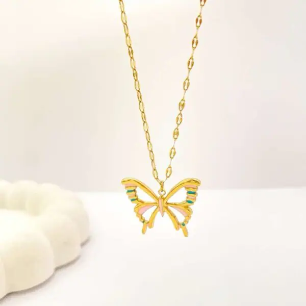 Colar Borboleta com cores de aço inoxidável - Image 2