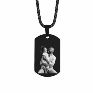 Colar Placa com foto realista Gravada