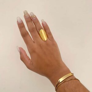 Anel cheio de aço inoxidável