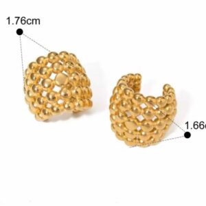 Fake-piercing de bolinhas em aço inoxidável