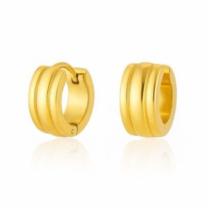 Brinco minimalista fina de aço inoxidável