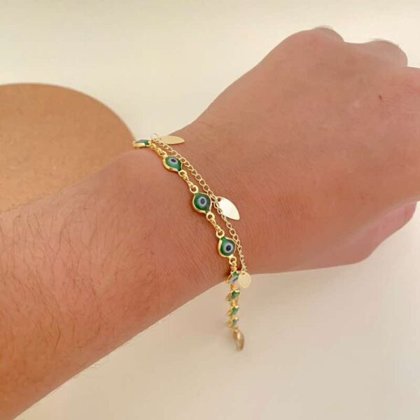 Pulseira em aço inoxidável Olho grego - Image 2