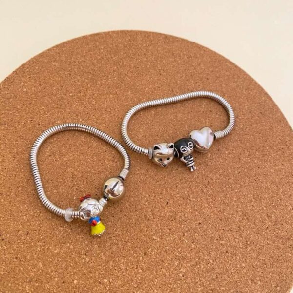Pulseira Infantil com Berloques - Aço Inoxidável (Tamanhos 13, 14 e 15 cm) - Image 2