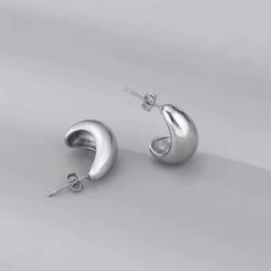 Brinco Meia-Argola Bold em Aço Inoxidável