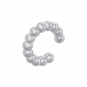 Fake Piercing Prateado Bolinhas – Aço Inoxidável Sem Perfuração