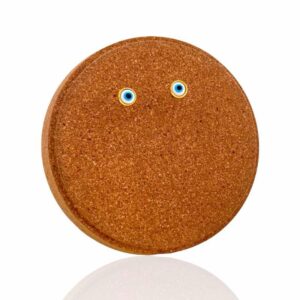 Brinco Mini Olho Grego Redondo – Aço Inoxidável (Par)