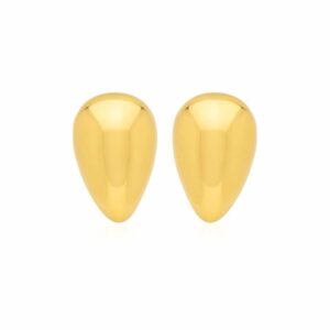 Brincos Gota Dourada – Design Moderno em Aço Inoxidável