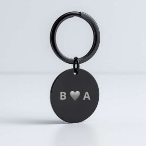 Chaveiro Personalizado Redondo em Aço Inoxidável – Gravação com Texto ou Foto