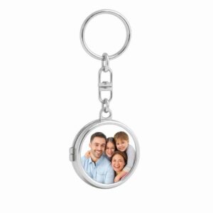 Chaveiro Personalizado com Foto e Espelho em Aço Inoxidável