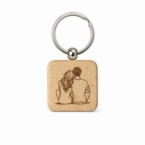 Chaveiro Personalizado em Madeira Gravada