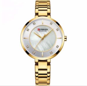 Relógio Feminino Dourado em Aço Inoxidável Curren