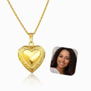 Colar Relicário Coração com Foto Personalizável