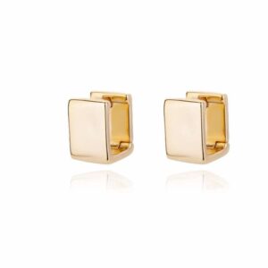 Brincos Quadrados Minimalistas em Aço Inoxidável