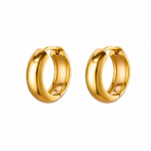 Brincos Argola Clássica em Aço Inoxidável Dourado
